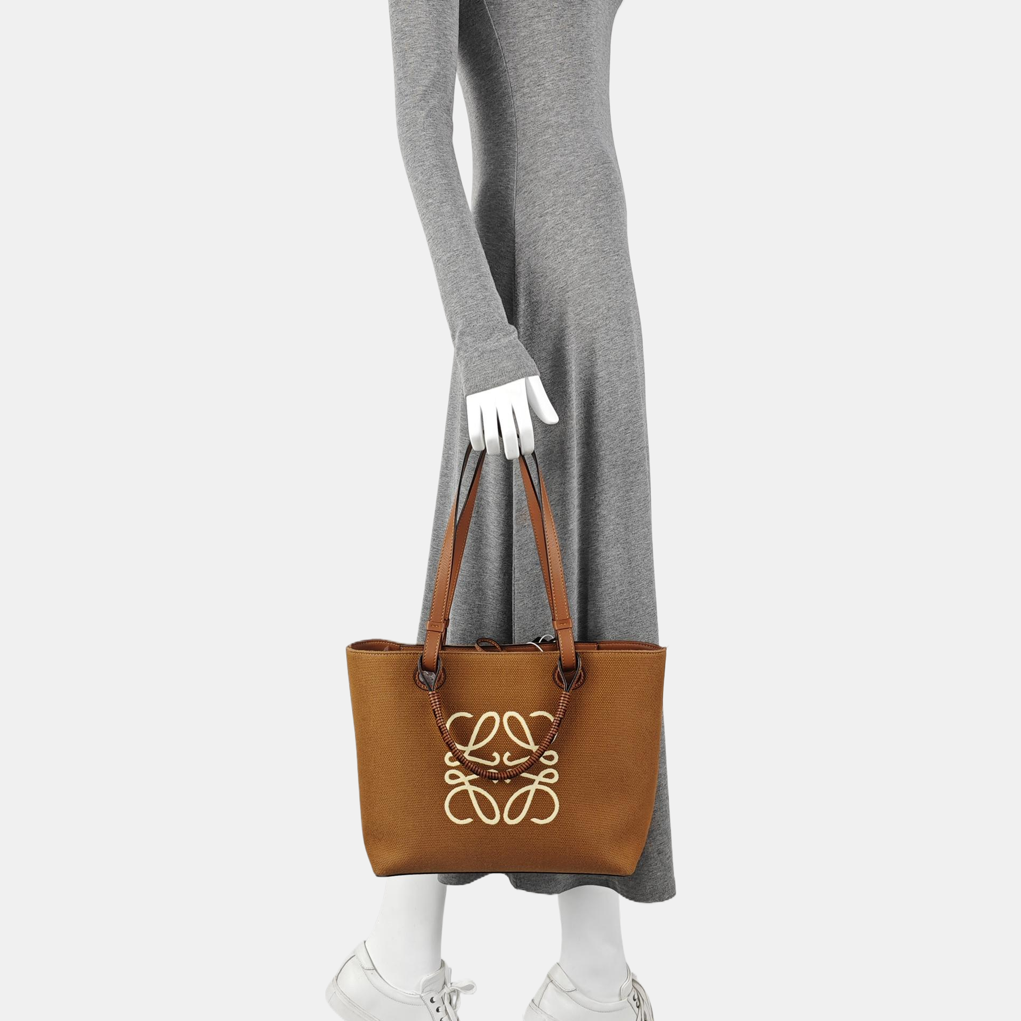 Anagram Tote Canvas Brown