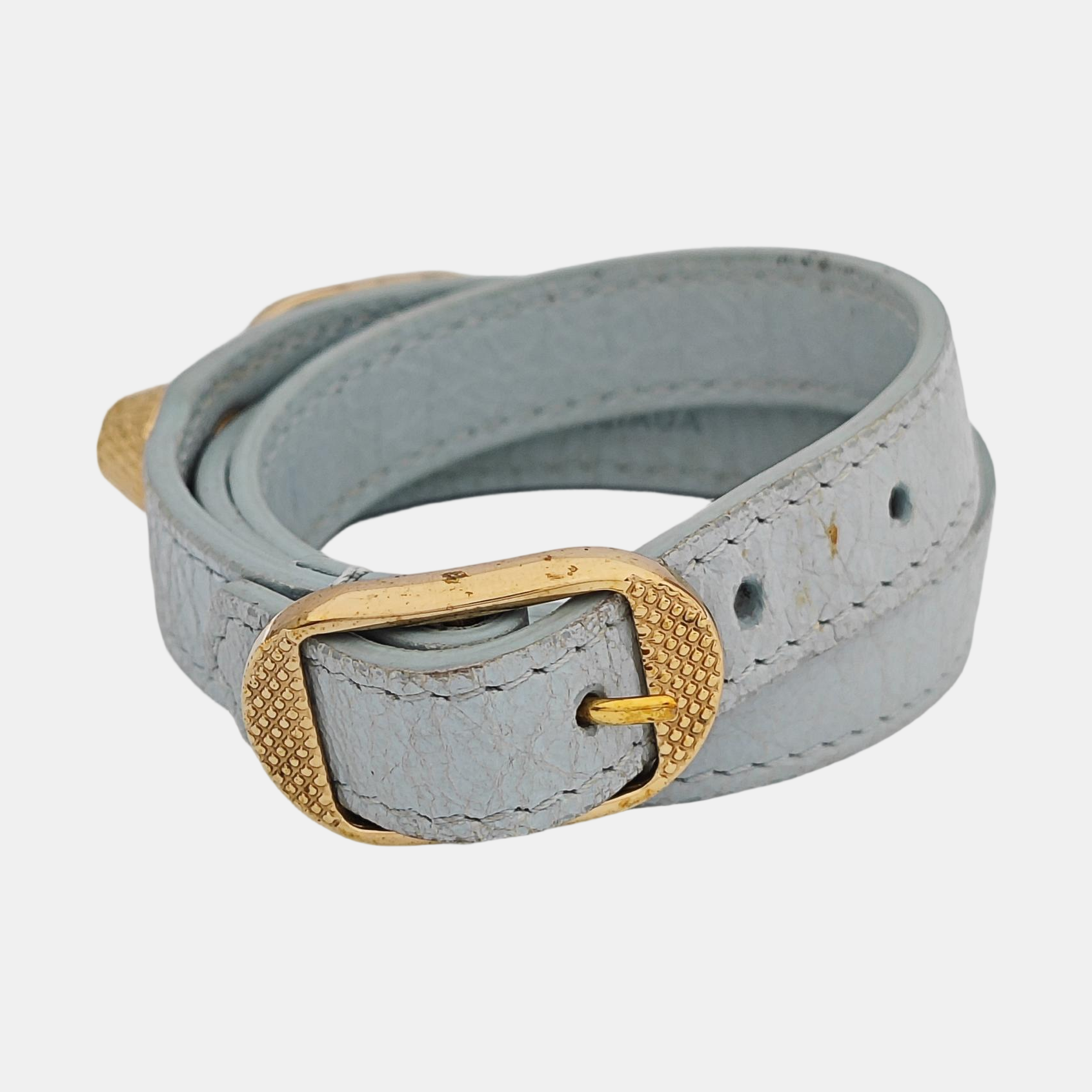 Leather Blue Bangle