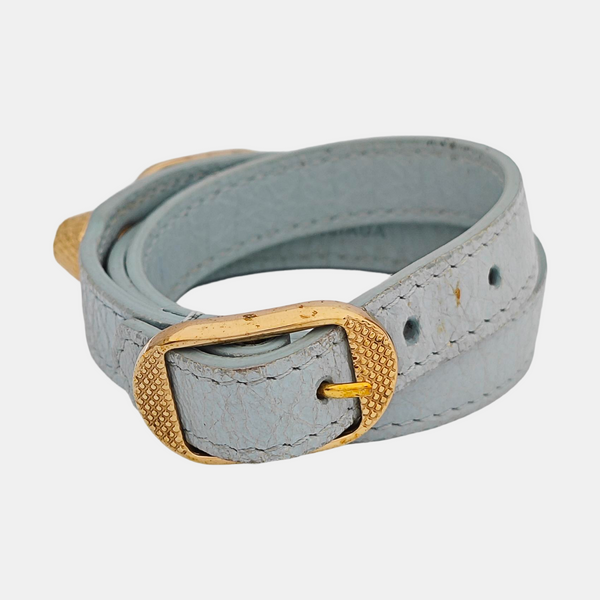 Leather Blue Bangle