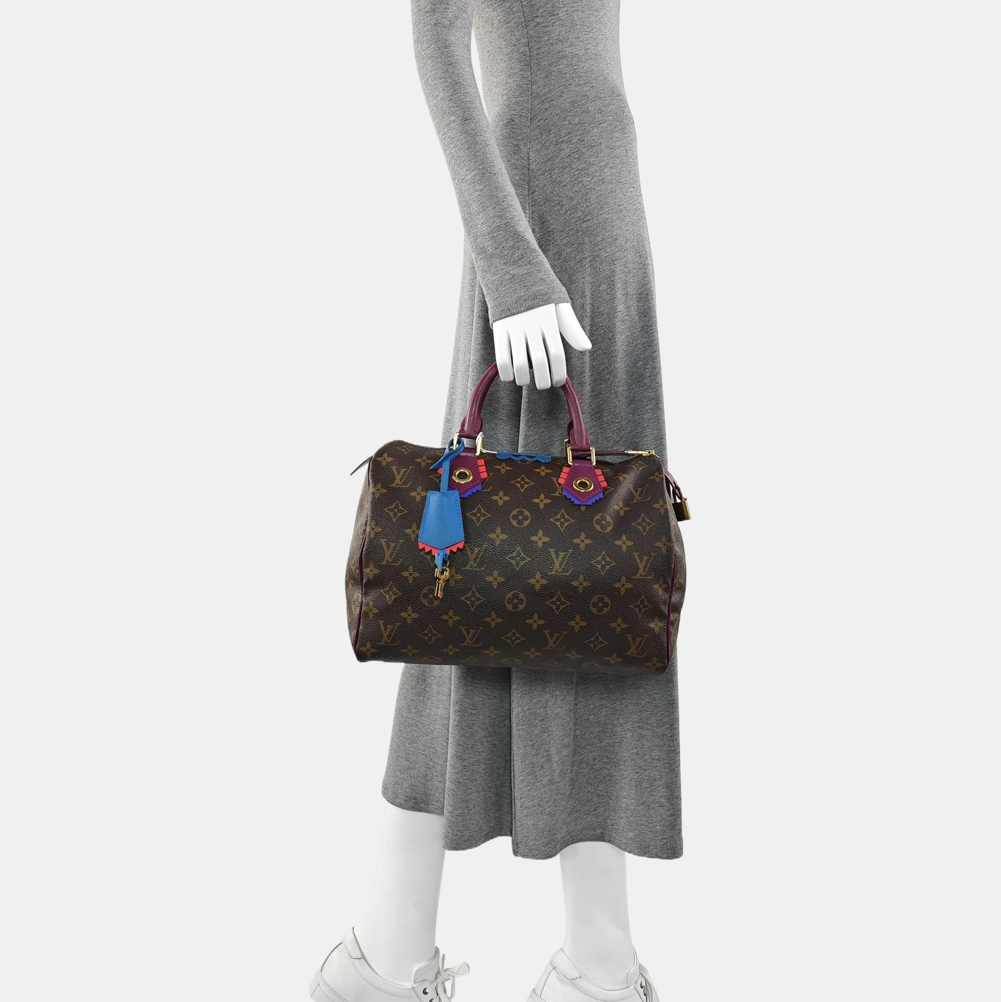 SPEEDY 30 Monogram Coated Canvas Brown