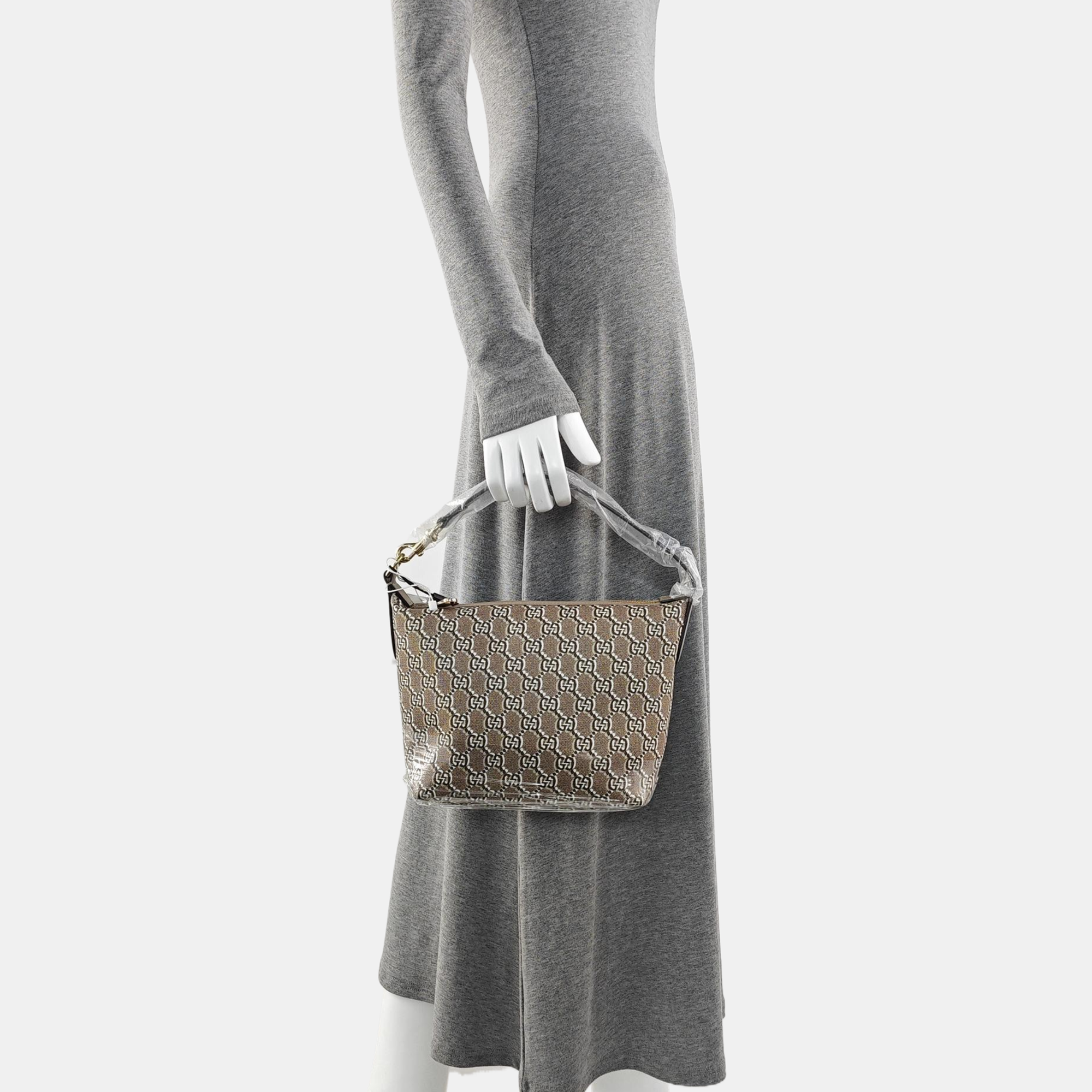 Monogram Coated Canvas Top Handle Bag Super Mini Gray