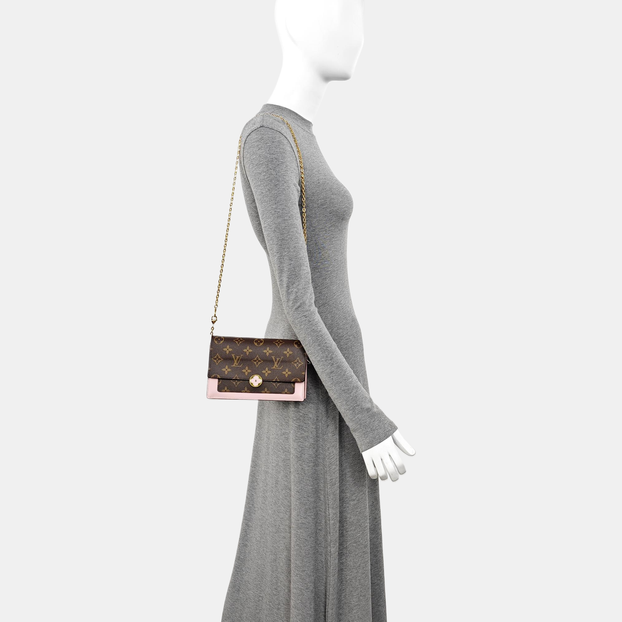 FLORE Monogram Coated Canvas Brown