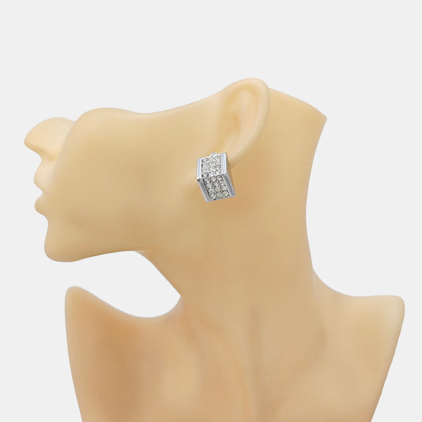 Metal Silver Clip On Earrings