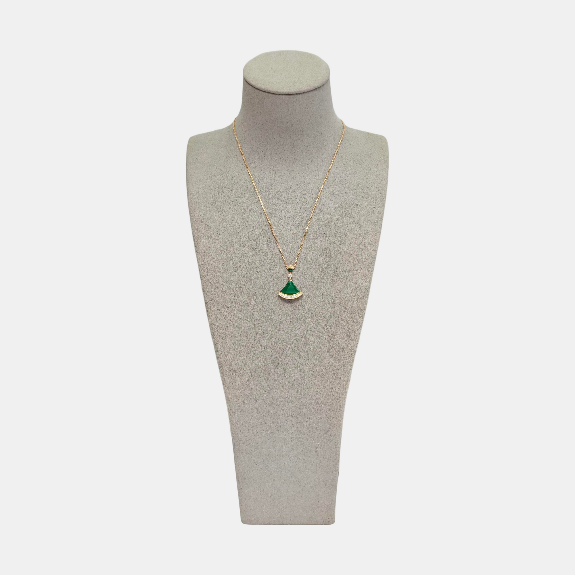 DIVAS' DREAM 18k Rose Gold Green Necklace