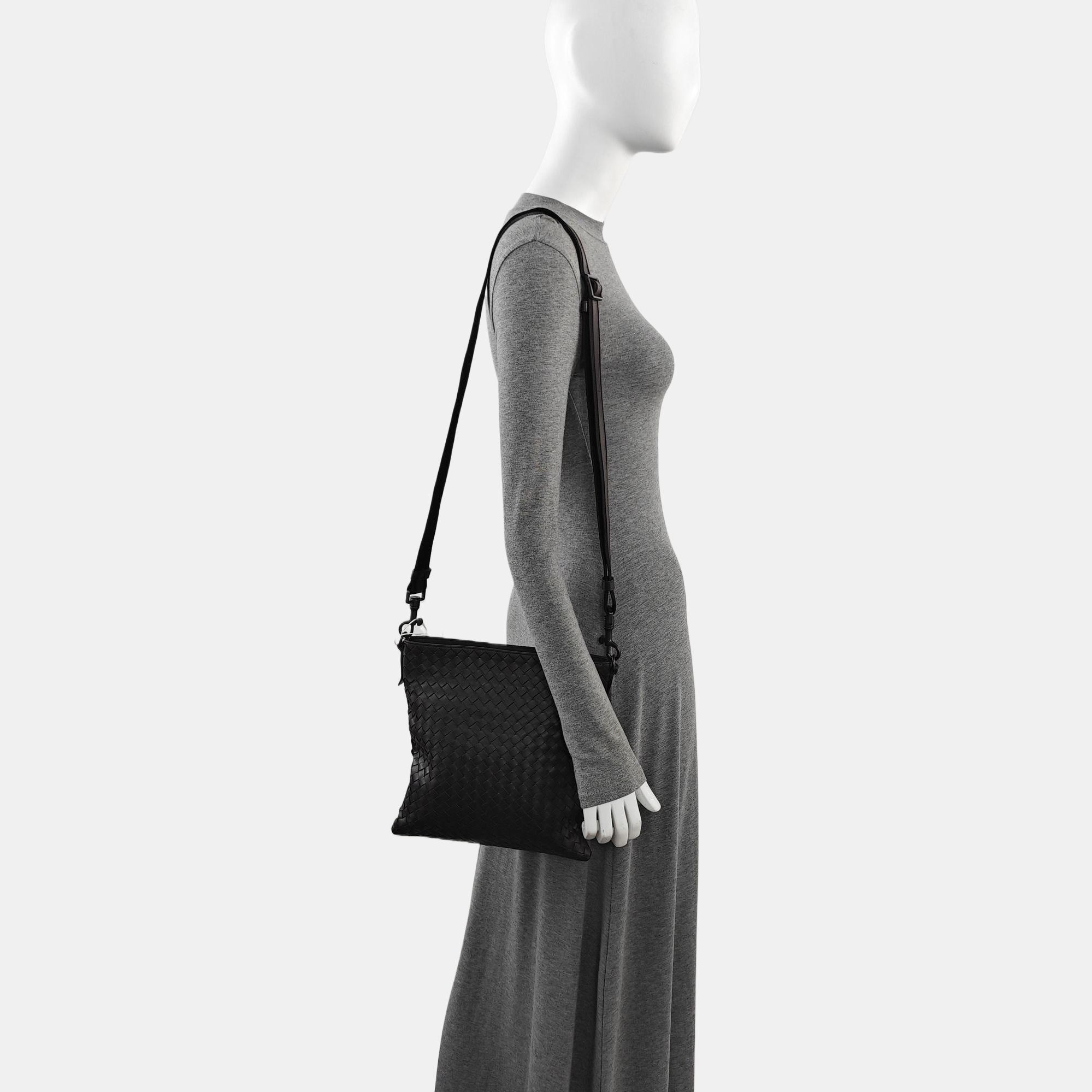 Calfskin Shoulder Bag Brown
