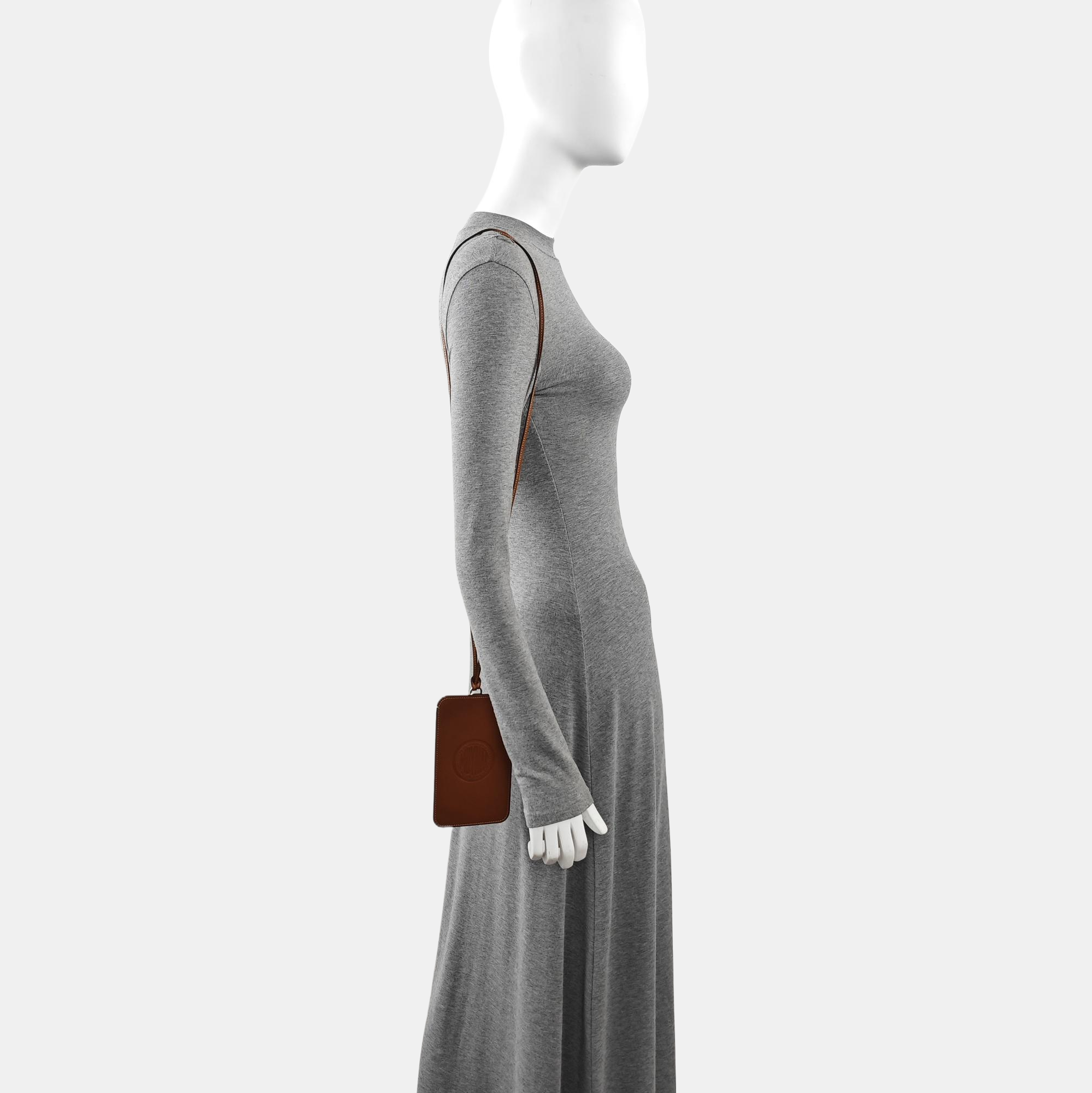Calfskin Shoulder Bag Brown