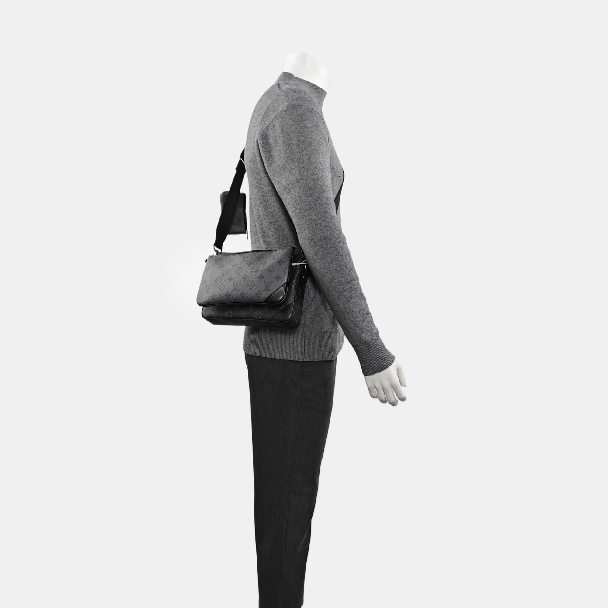 TRIO Monogram Coated Canvas Gray