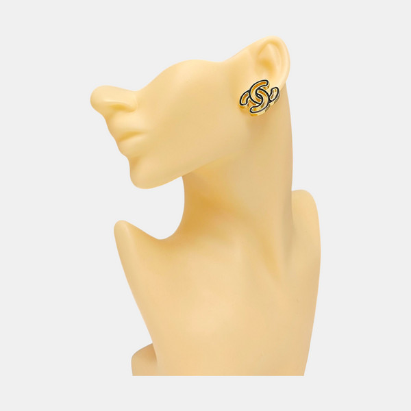 Metal Gold Stud Earrings