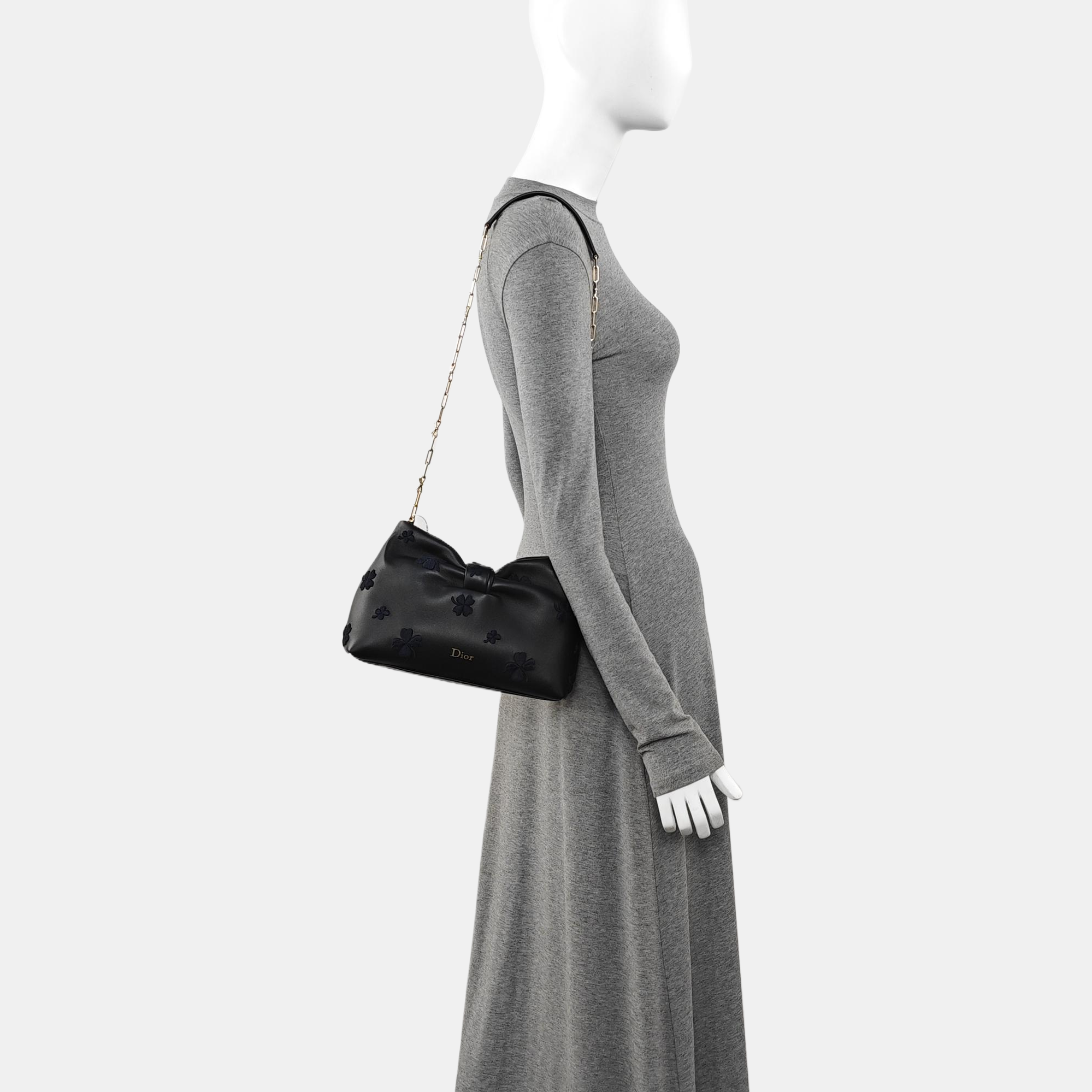 Dior Bow Small Lambskin Black