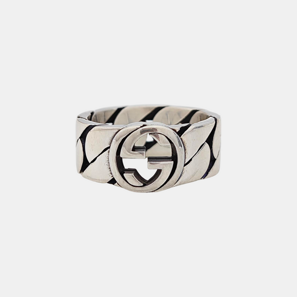 Interlocking G 925 Sterling Silver Ring HK 15