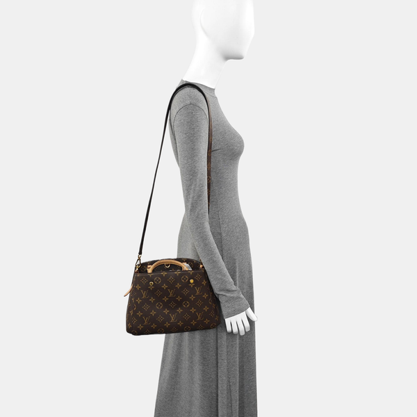 MONTAIGNE BB Monogram Coated Canvas Brown