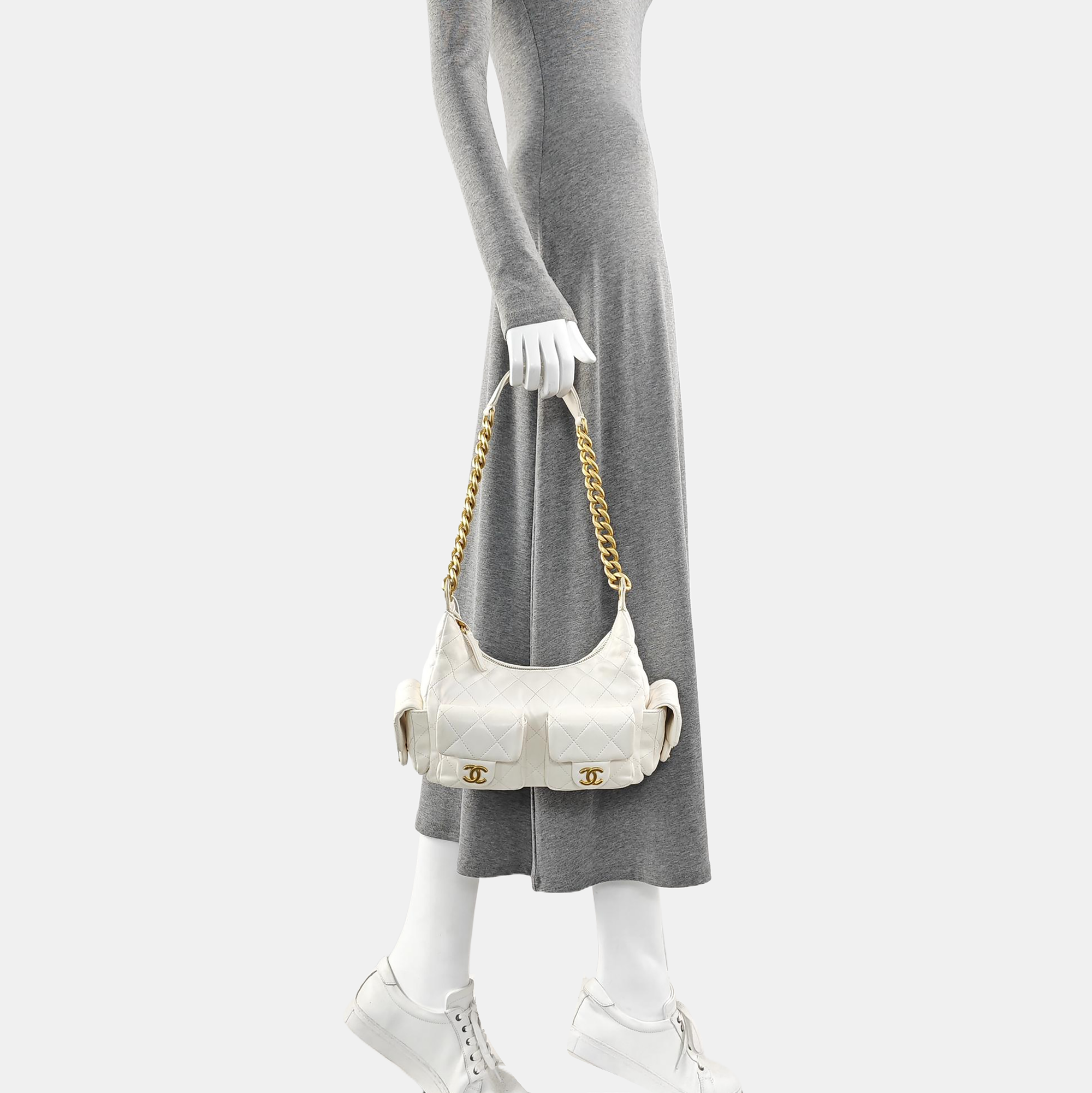 HOBO Quilted Lambskin White