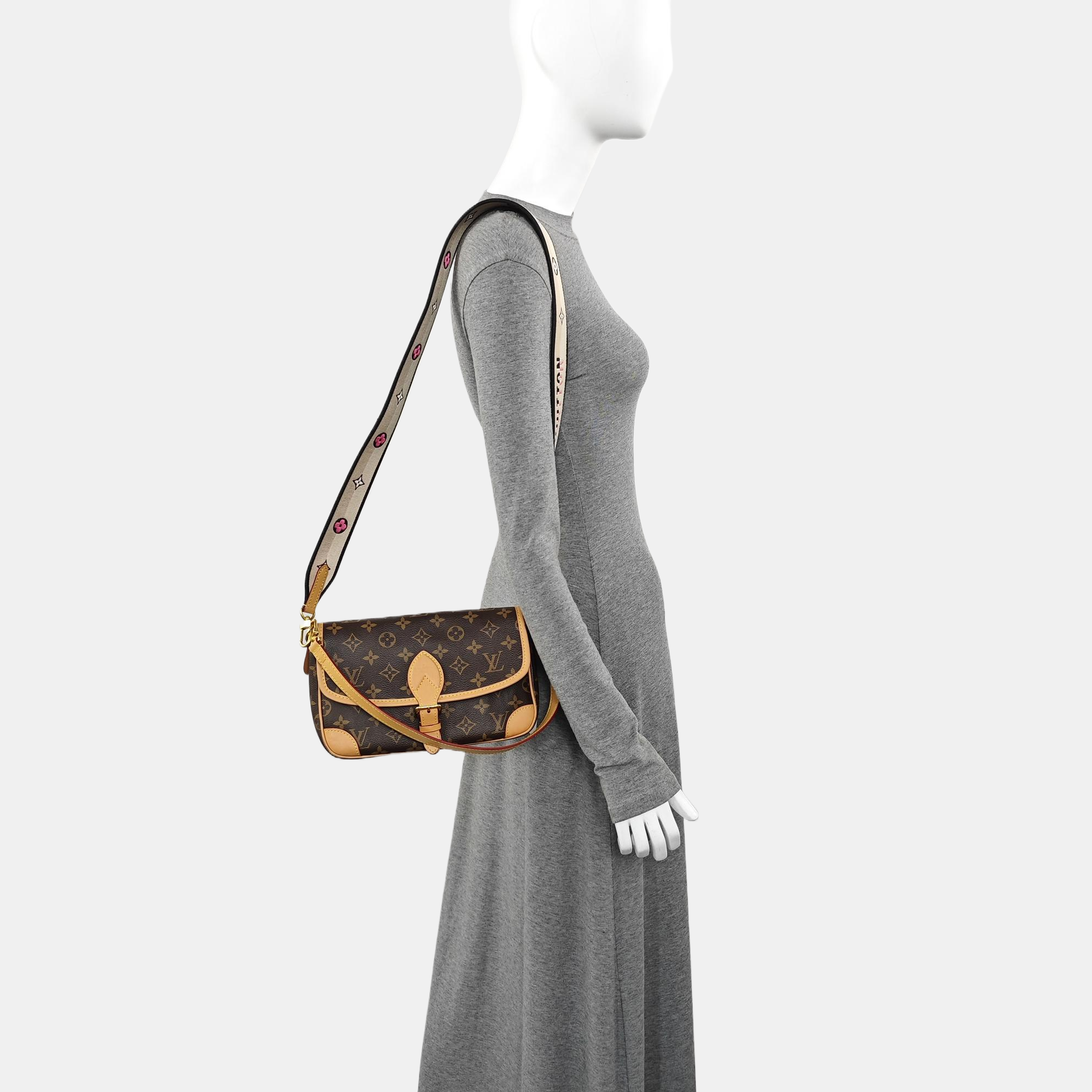 DIANE Monogram Coated Canvas Brown
