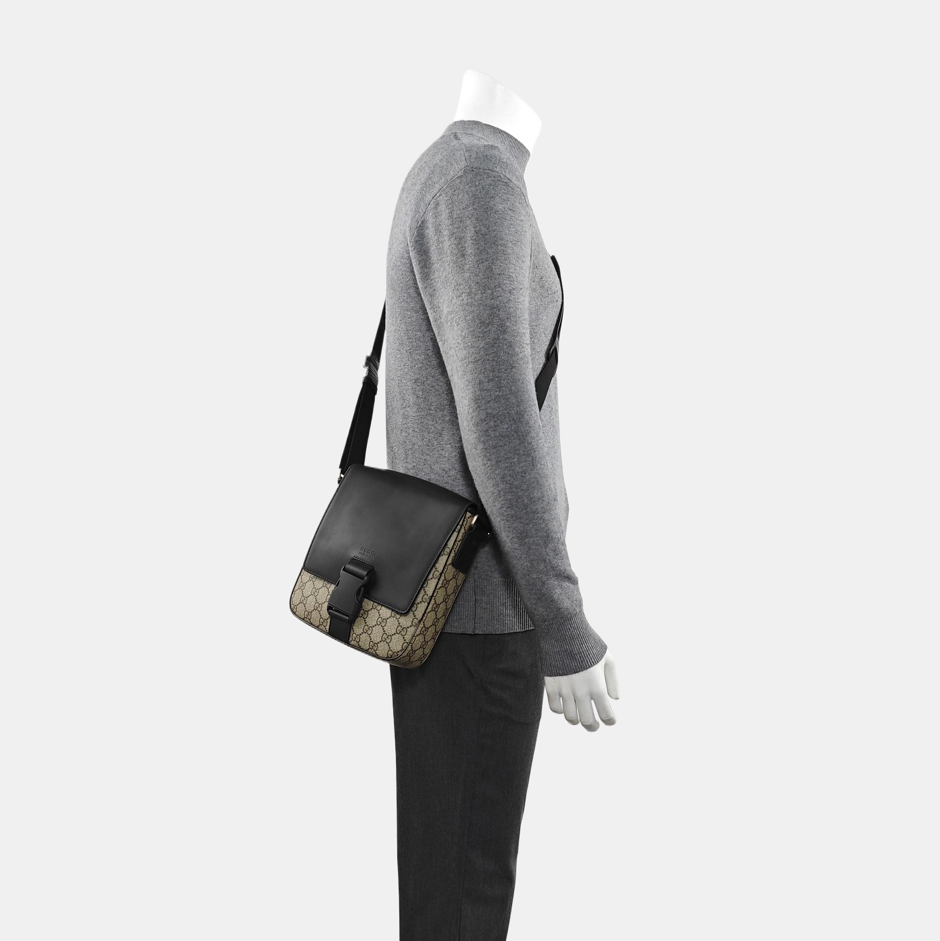 Monogram Coated Canvas Shoulder Bag Beige