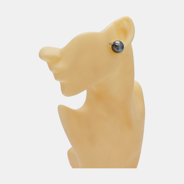 Dior Tribales Metal Silver Stud Earrings