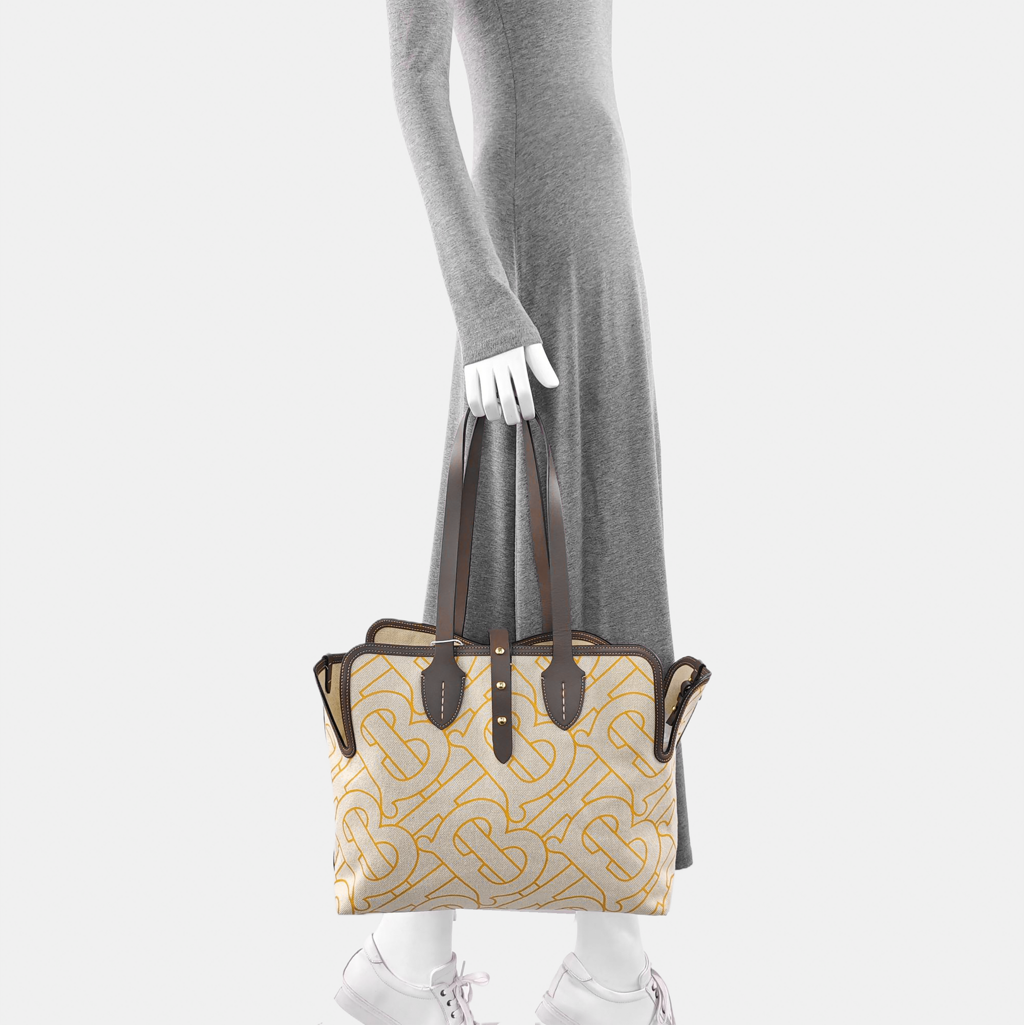 The Belt Medium Canvas Beige
