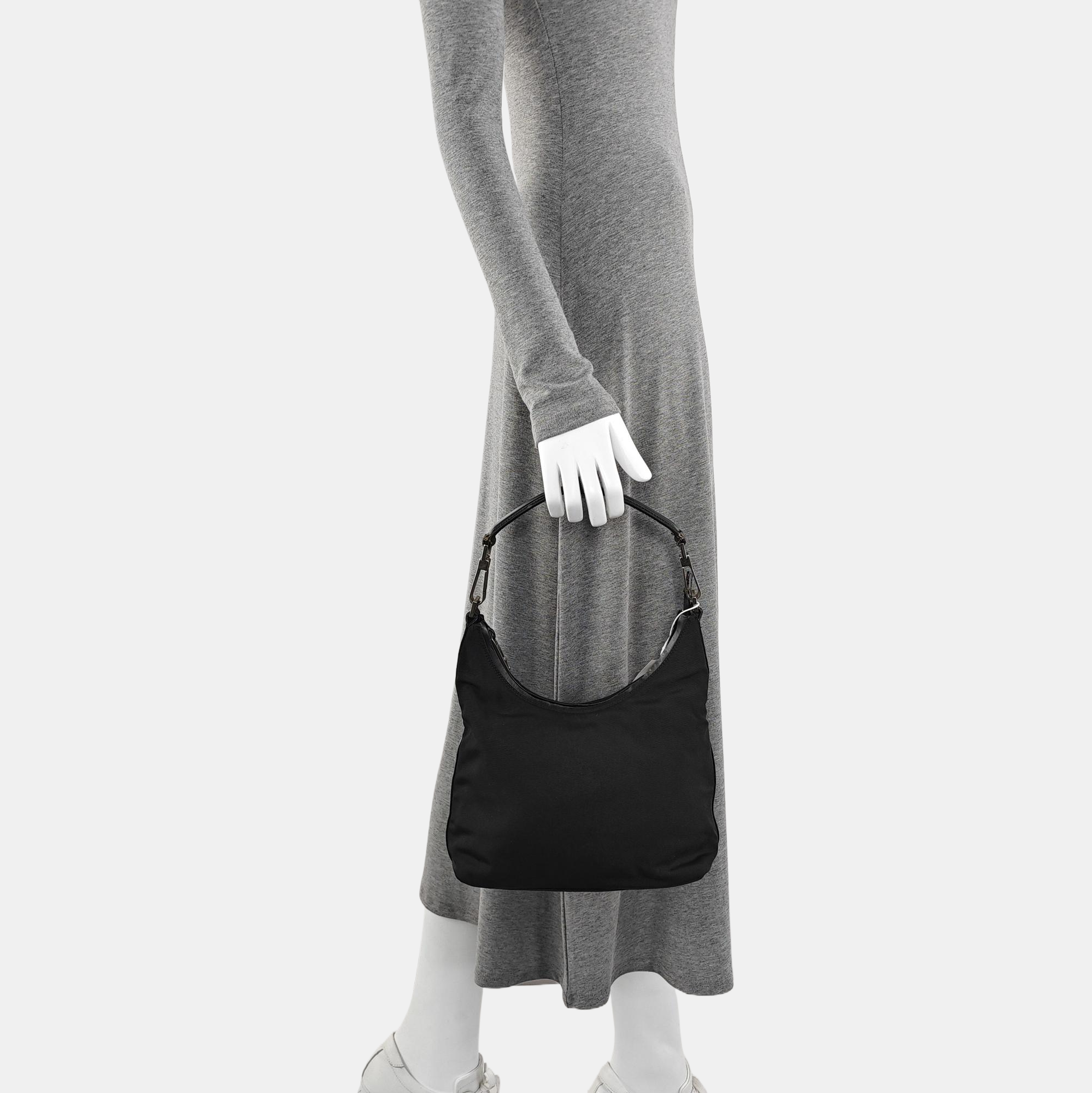 Fabric Top Handle Bag Black