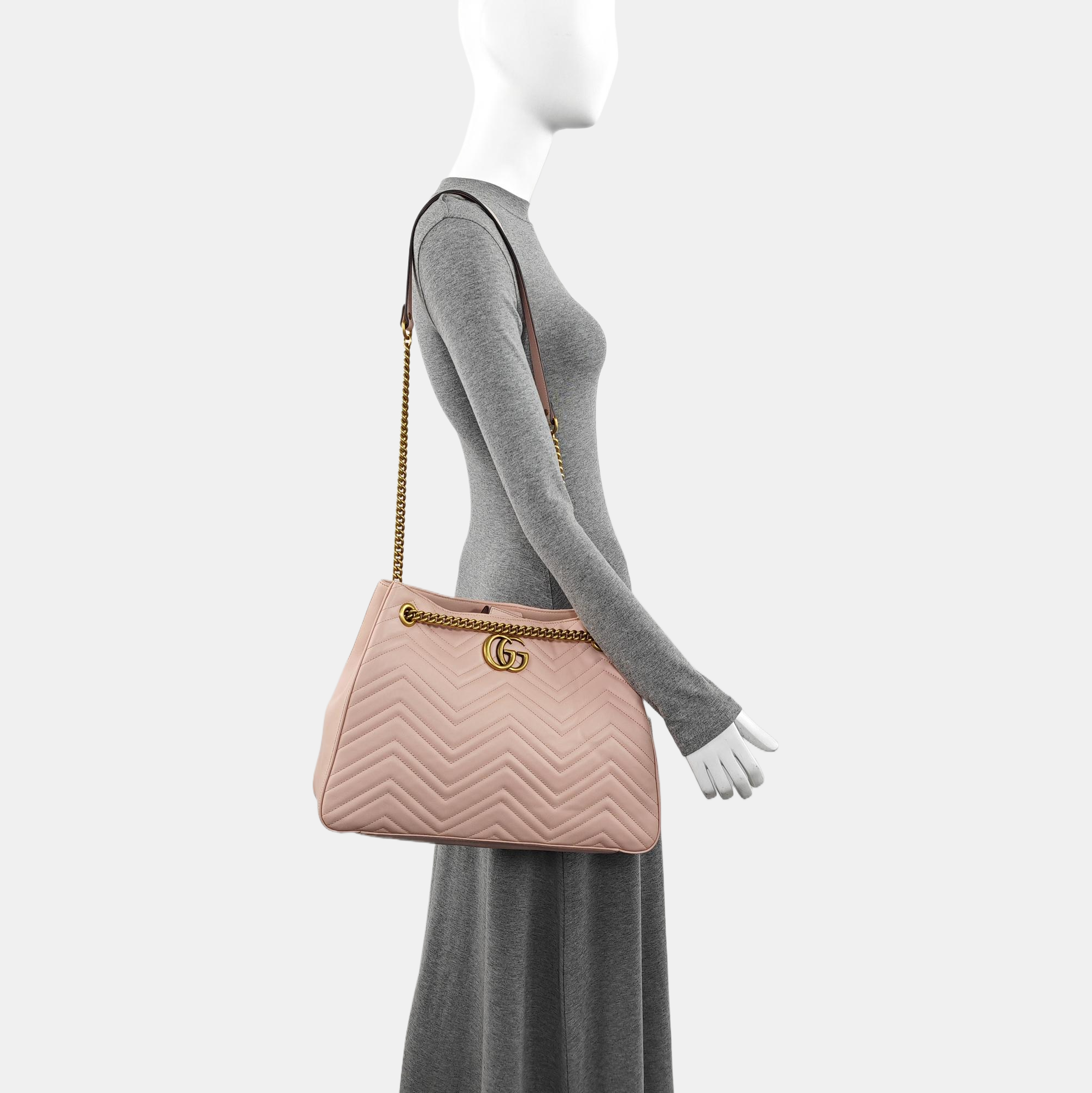 GG Marmont Quilted Calfskin Pink