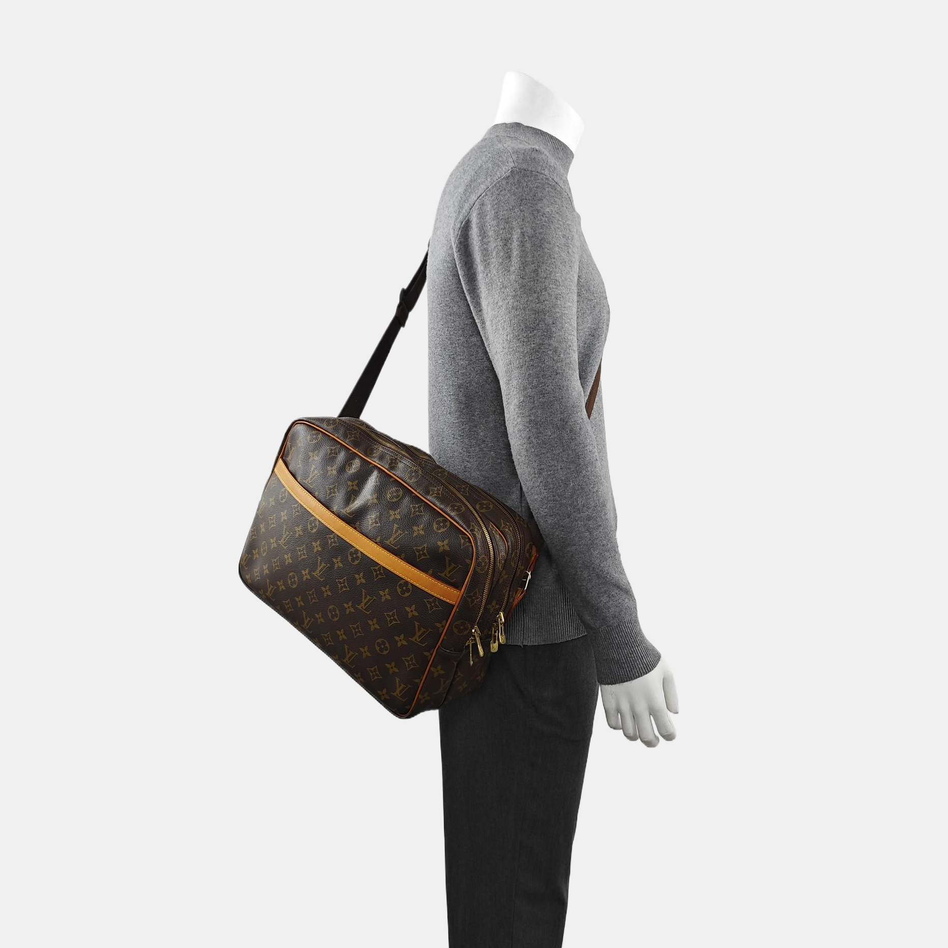 REPORTER GM Monogram Coated Canvas Brown