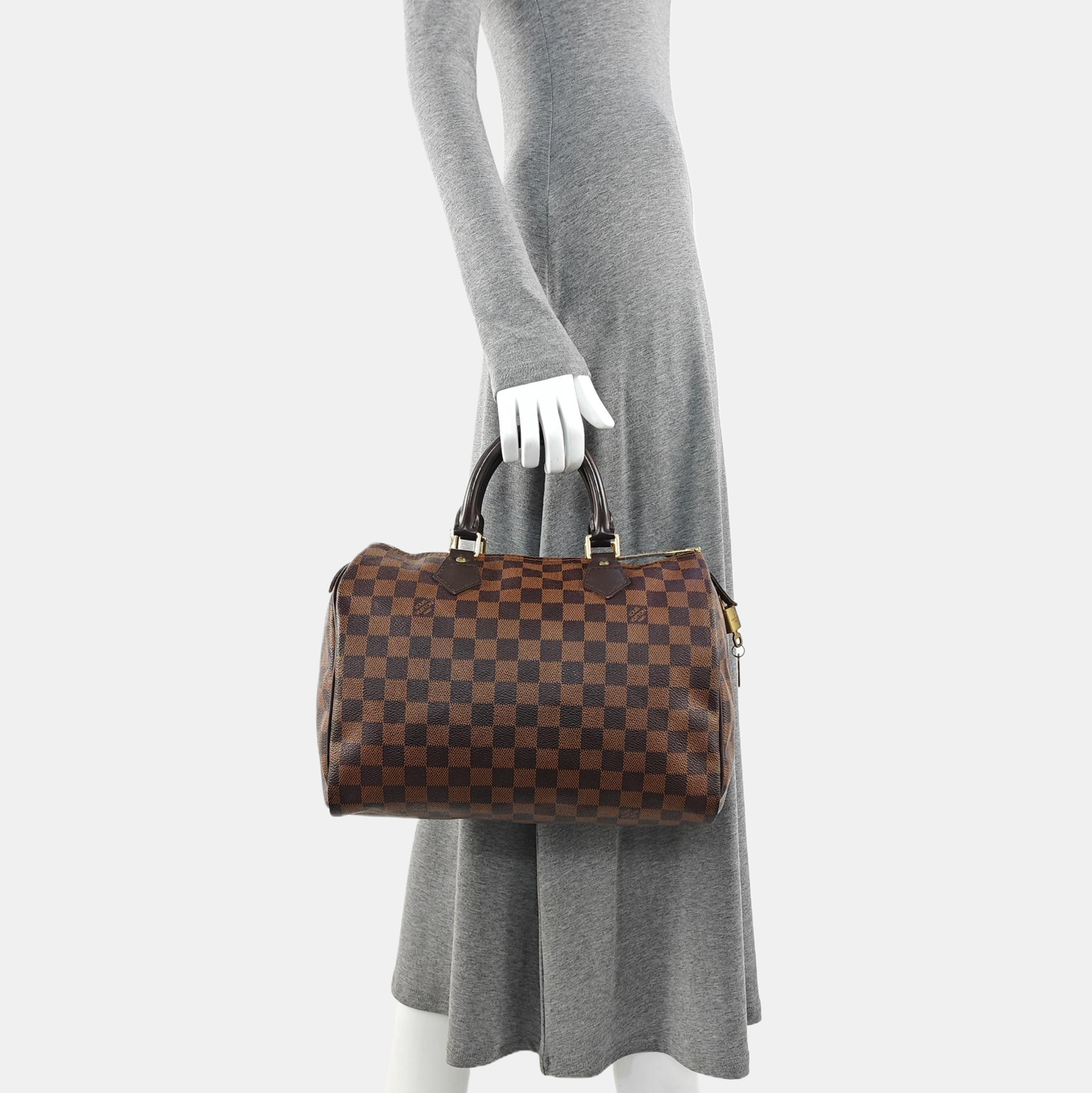 SPEEDY 30 Damier Ebene Coated Canvas Brown