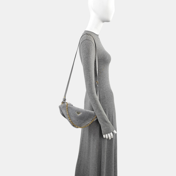 Sheepskin Shoulder Bag Gray