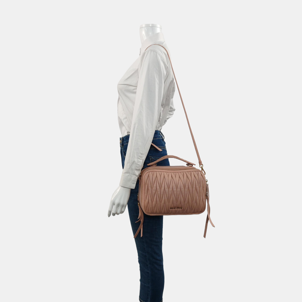 Quilted Lambskin Shoulder Bag Pink
