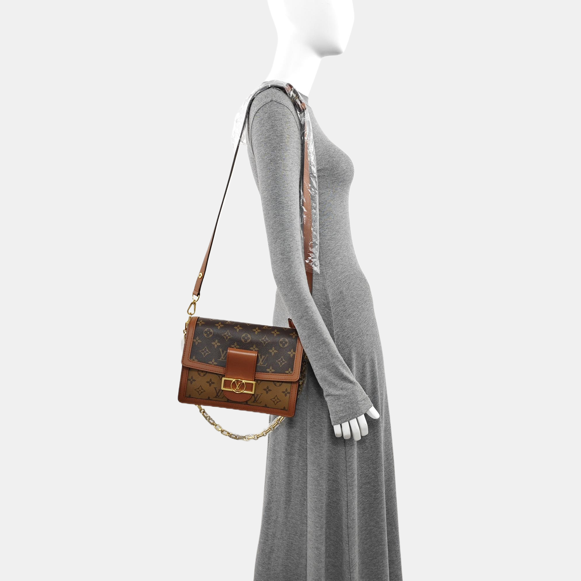 DAUPHINE MM Monogram Coated Canvas Brown