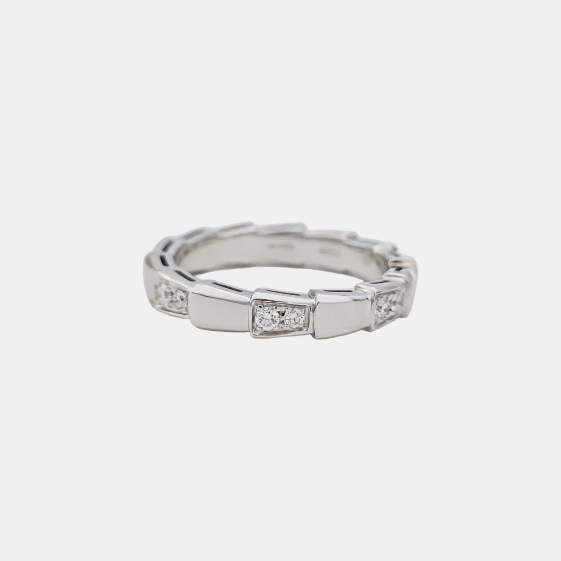 SERPENTI 18k White Gold Silver Ring EU 52