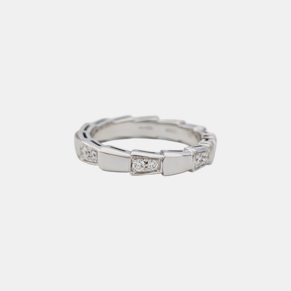 SERPENTI 18k White Gold Silver Ring EU 52