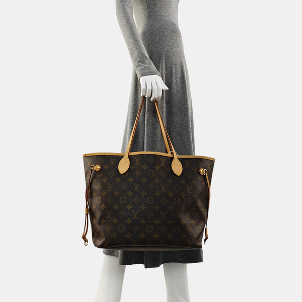 NEVERFULL MM Monogram Coated Canvas Brown