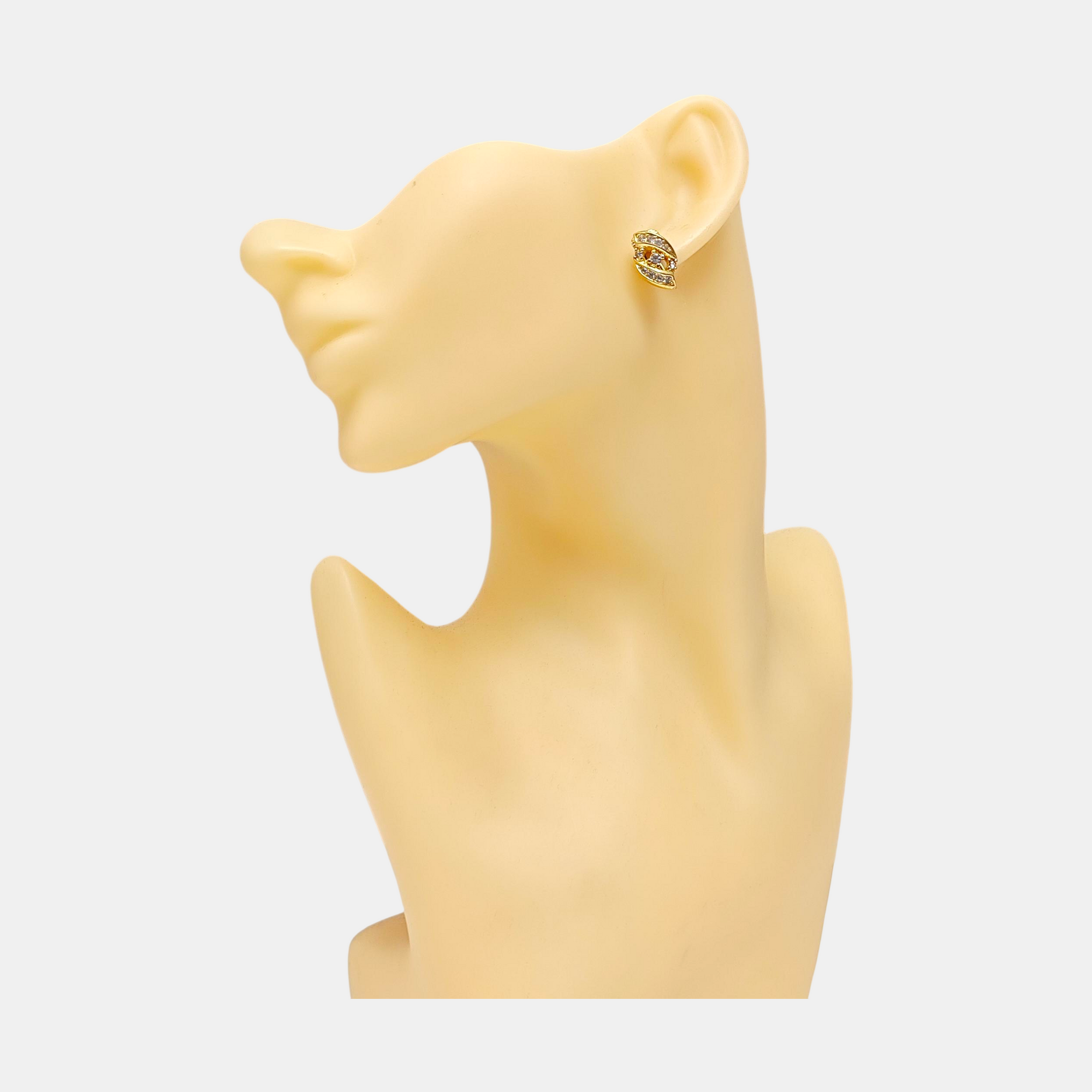 Metal Gold Clip On Earrings