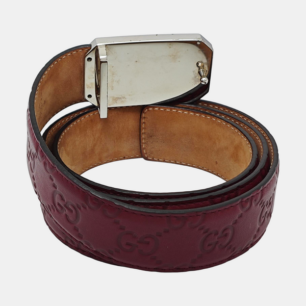 Leather Belt Red