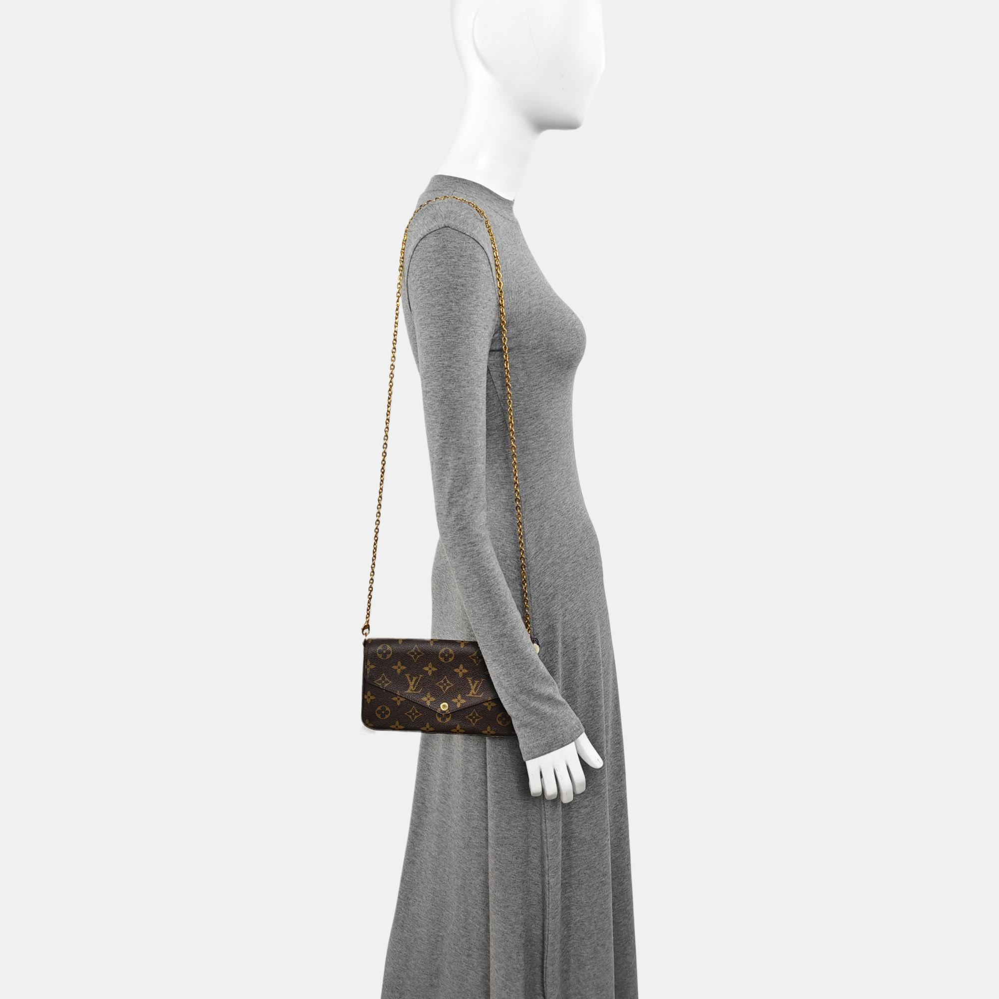 FÉLICIE Monogram Coated Canvas Brown
