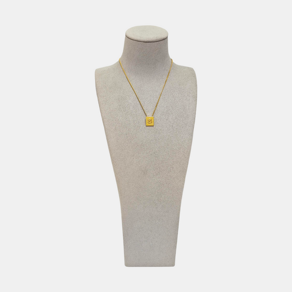 ALPHABET Brass Gold Necklace