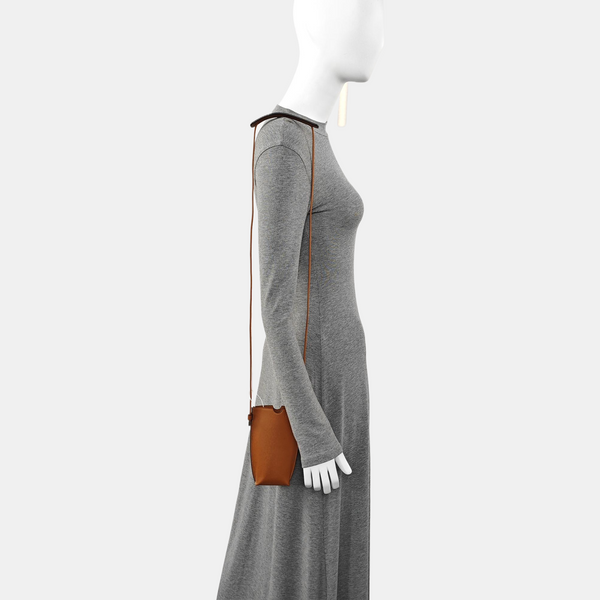 Calfskin Shoulder Bag Brown