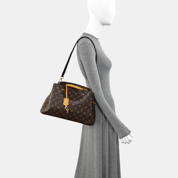 MONTAIGNE Monogram Coated Canvas Brown