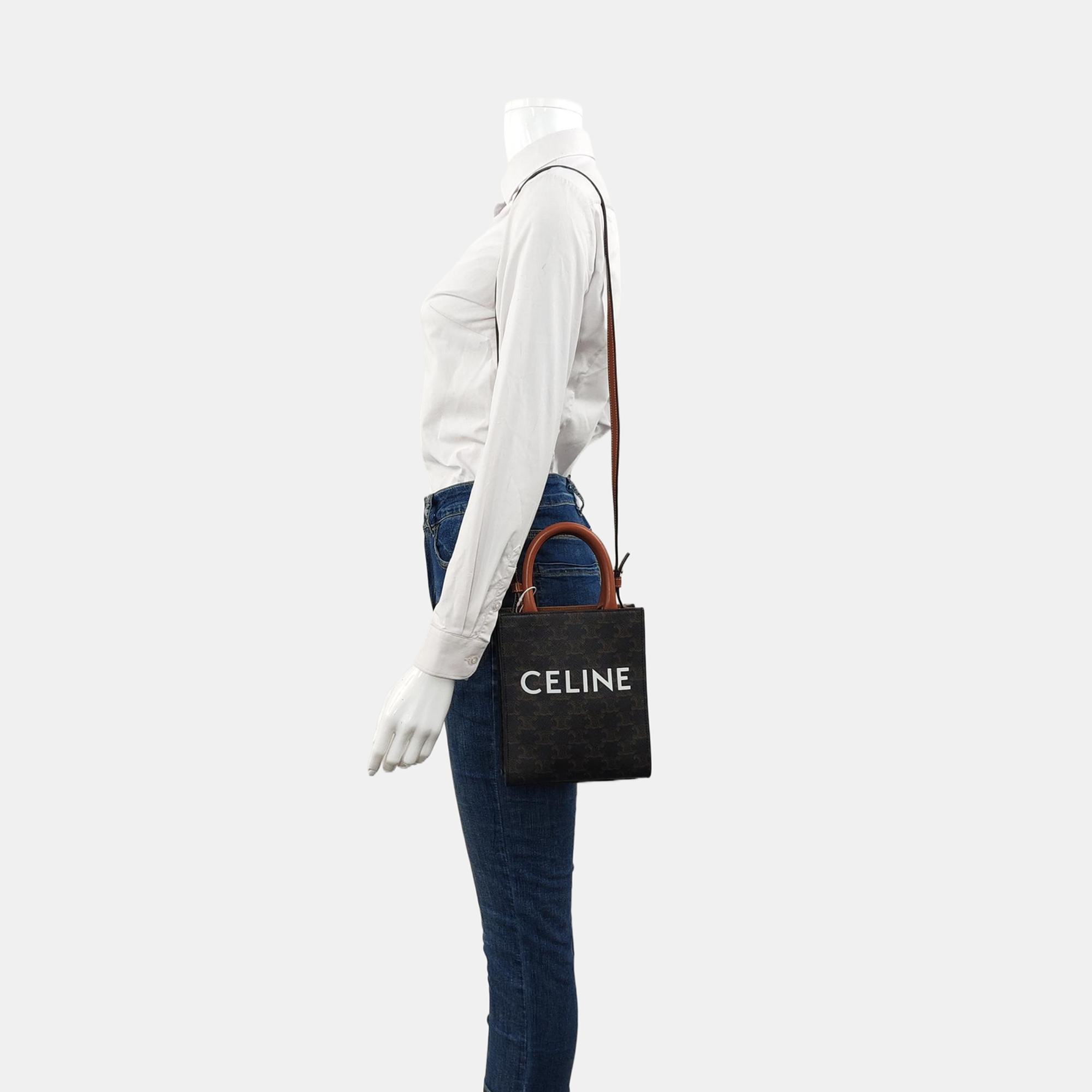 CABAS CELINE Mini Coated Canvas Brown
