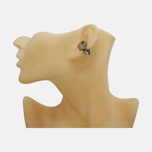 Metal Silver Clip On Earrings