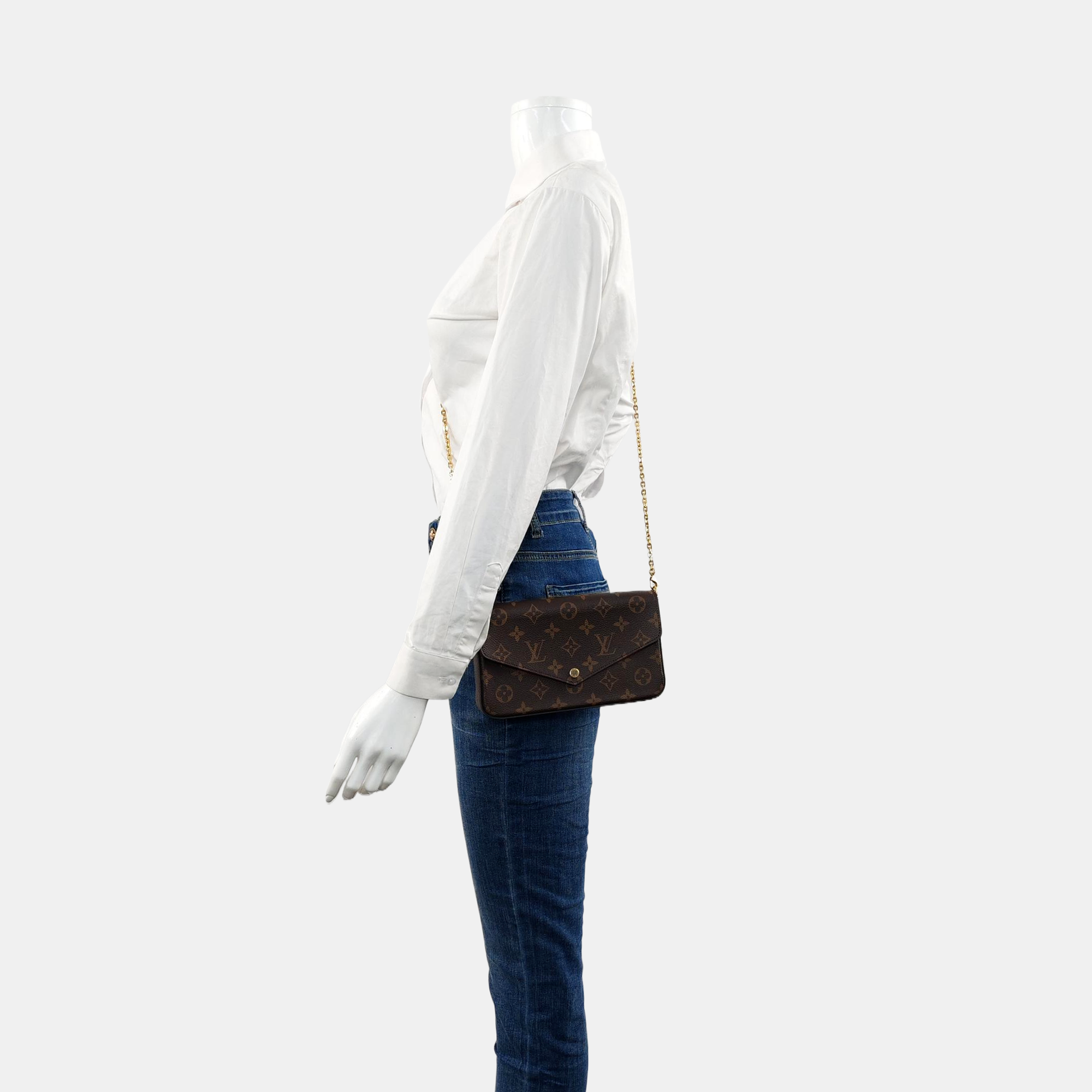FÉLICIE Monogram Coated Canvas Brown