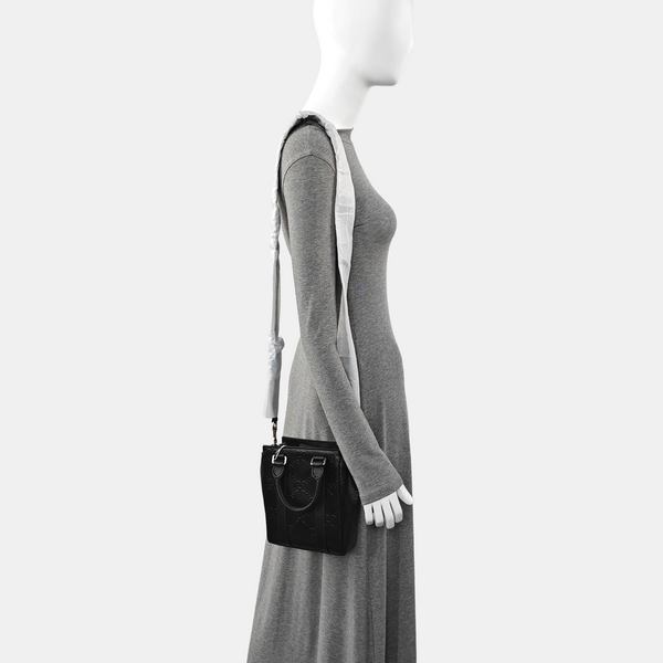 Monogram Calfskin Tote Bag Mini Black