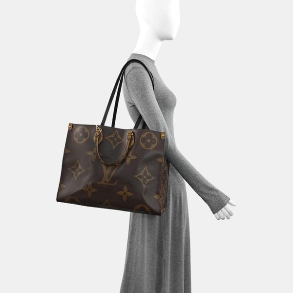 ONTHEGO GM Monogram Coated Canvas Brown