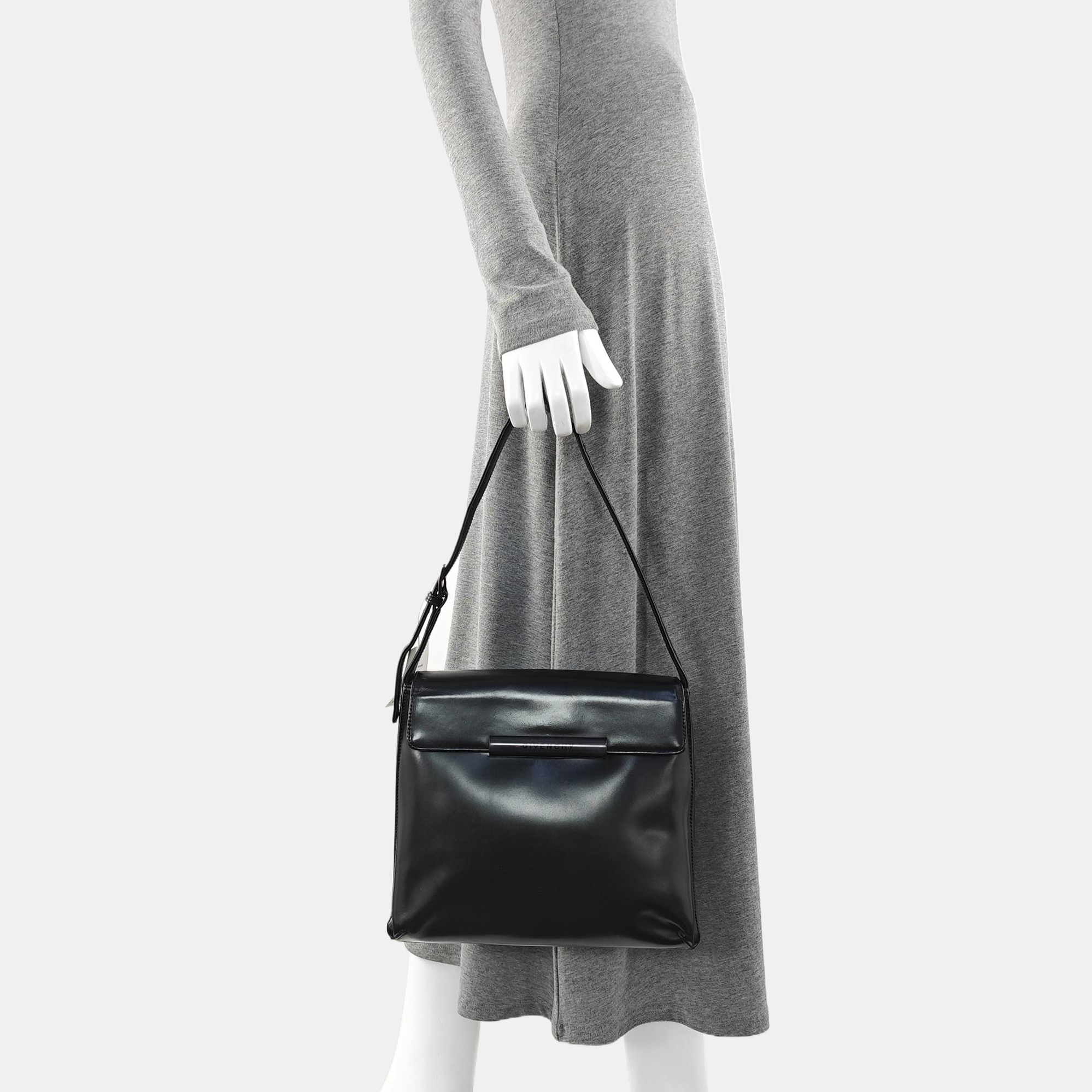 Calfskin Shoulder Bag Black