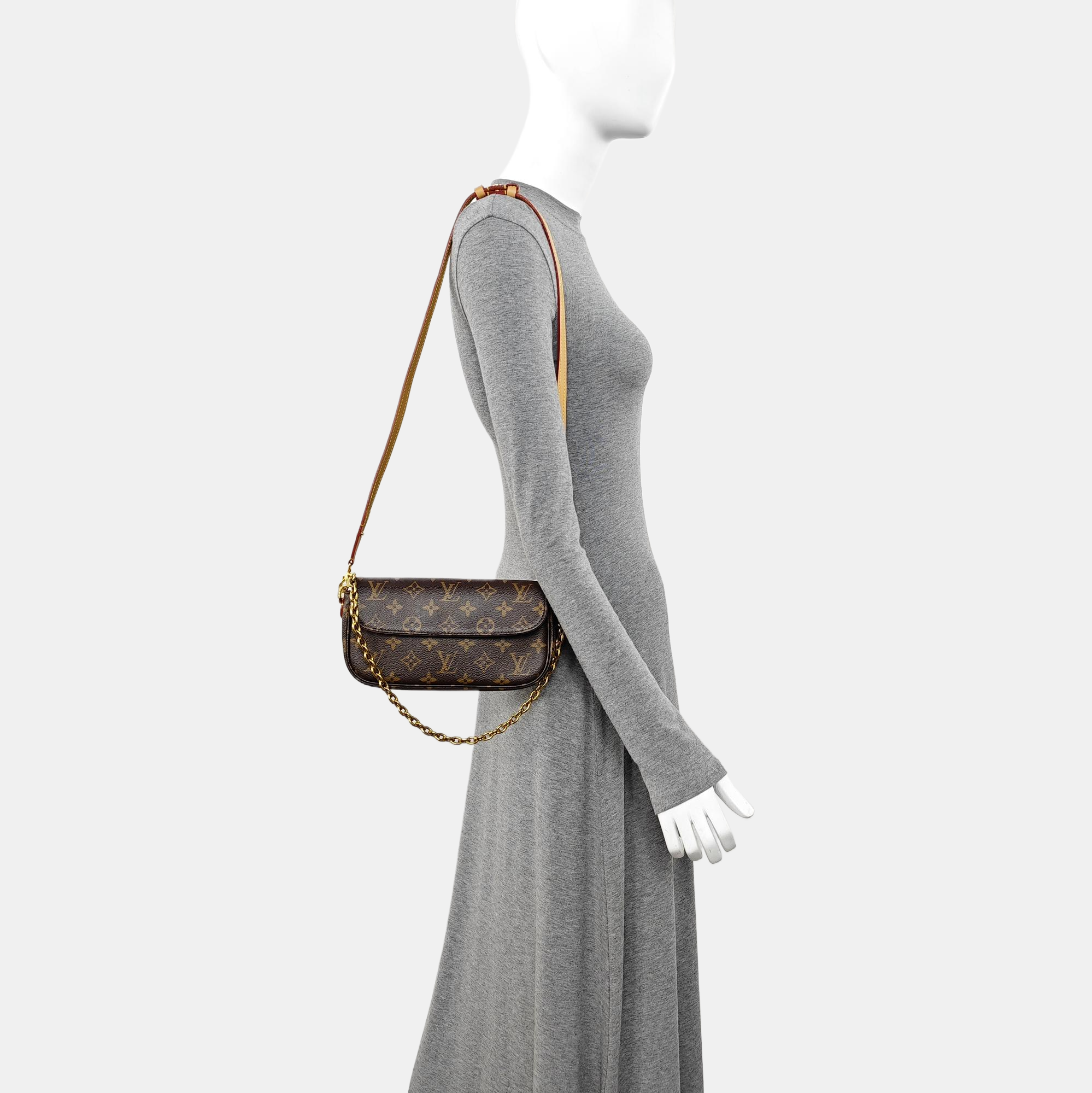 IVY Monogram Coated Canvas Brown