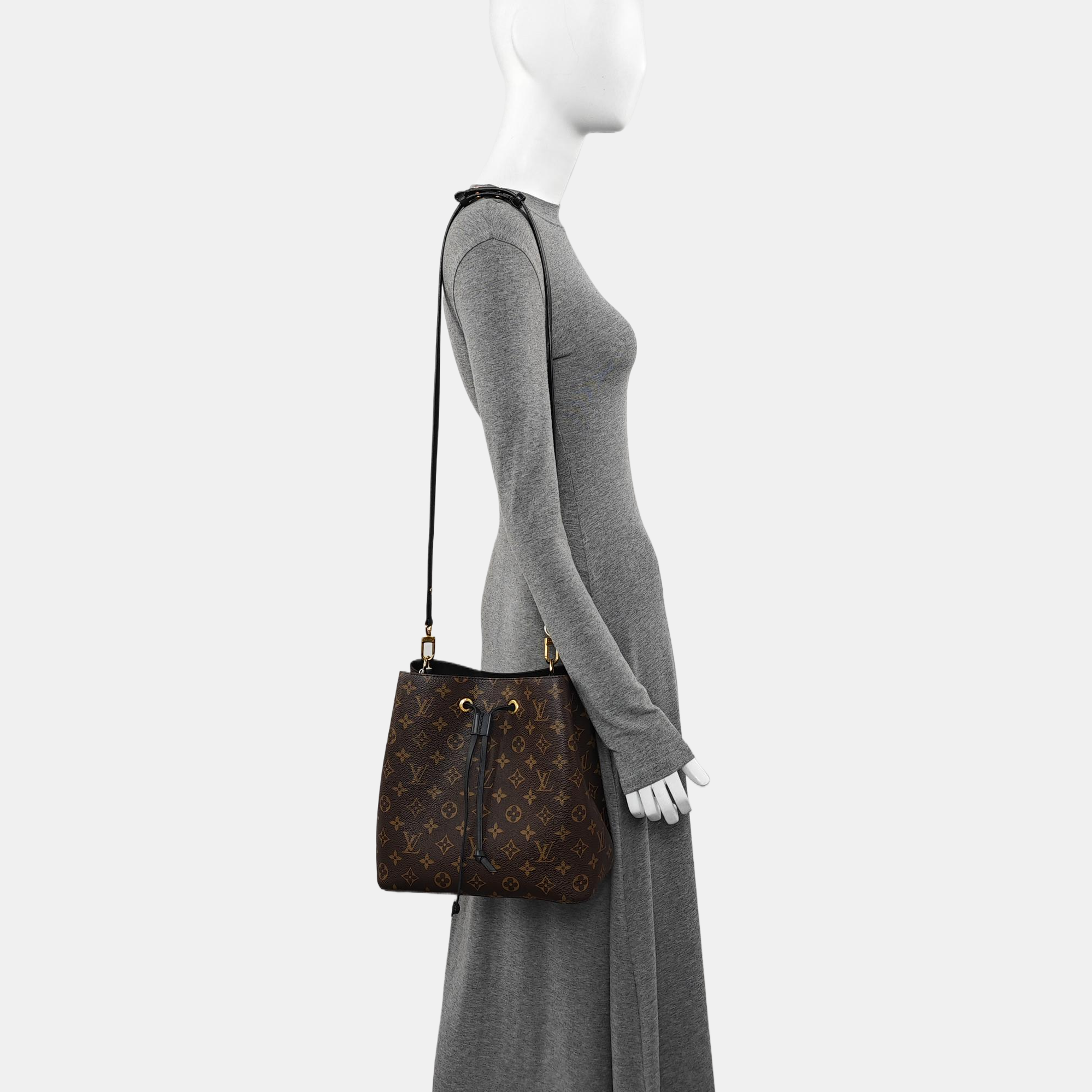 NÉONOÉ MM Monogram Coated Canvas Brown