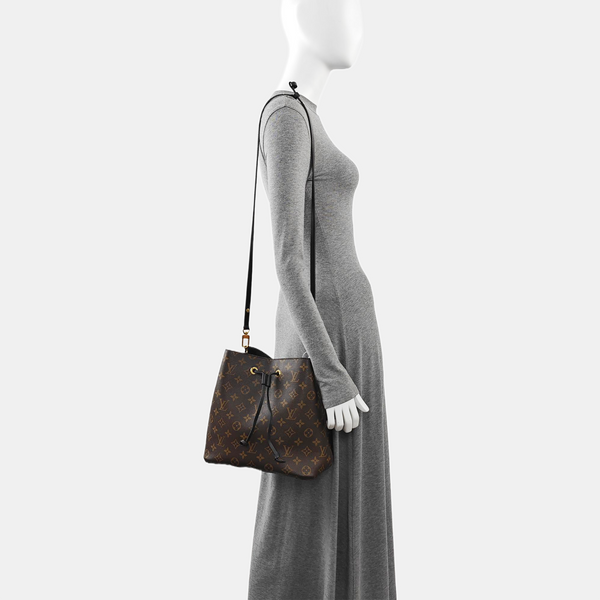 NÉONOÉ MM Monogram Coated Canvas Brown