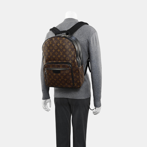 JOSH Monogram Coated Canvas Brown