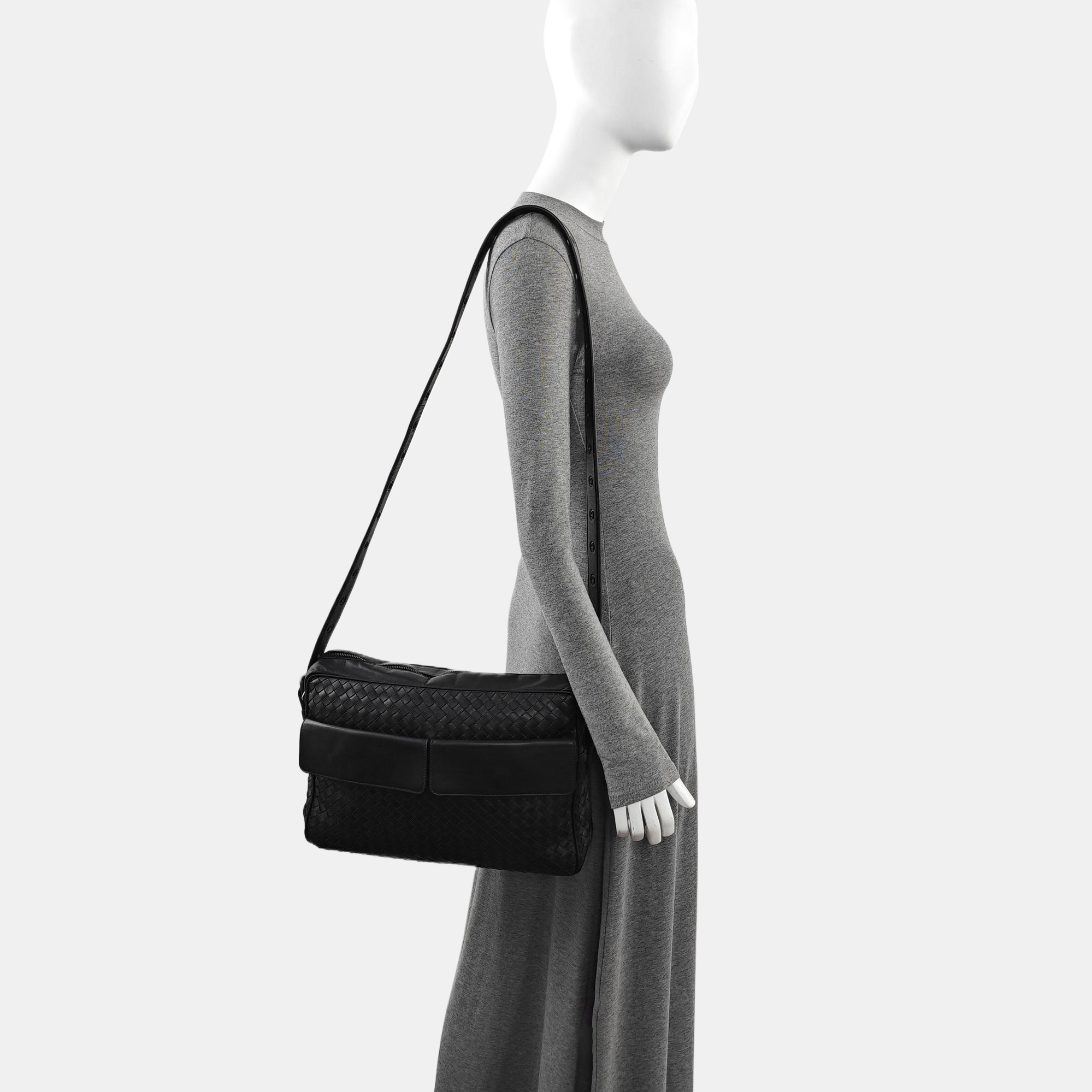 Calfskin Shoulder Bag Black