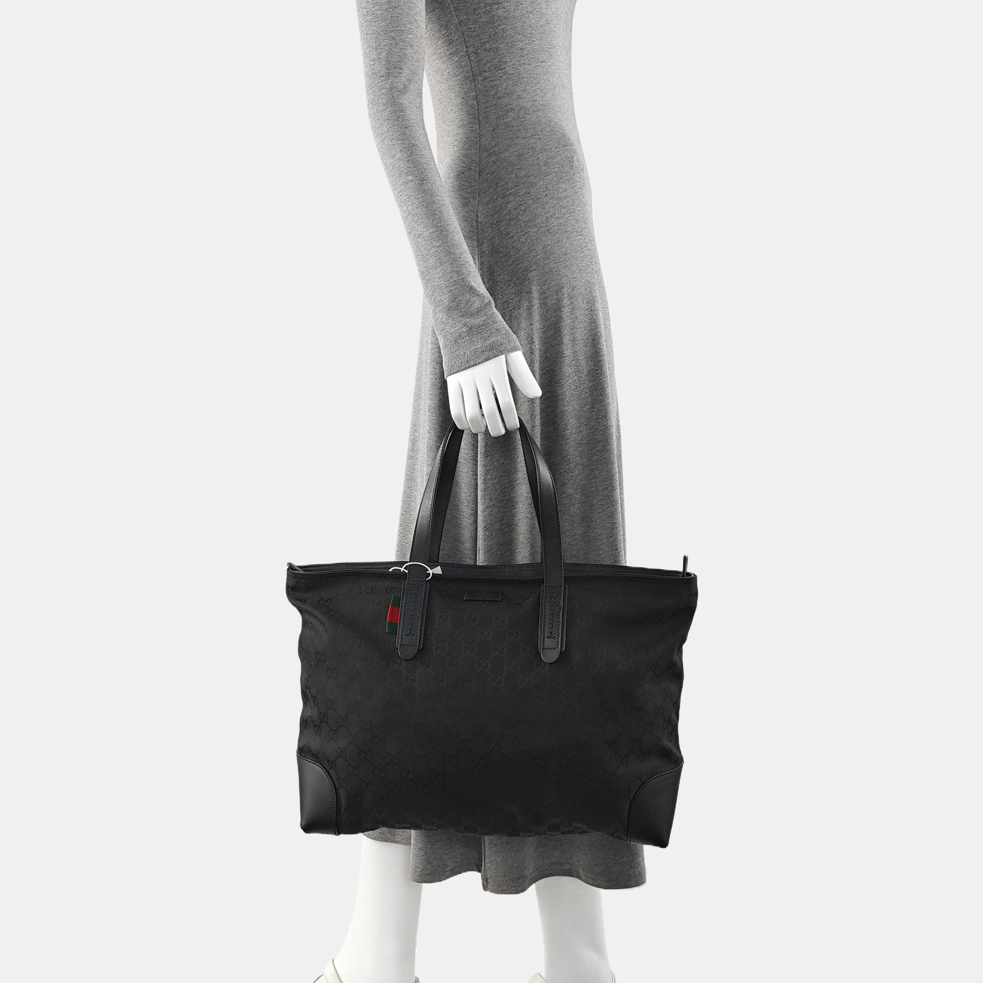 Monogram Canvas Tote Bag Black