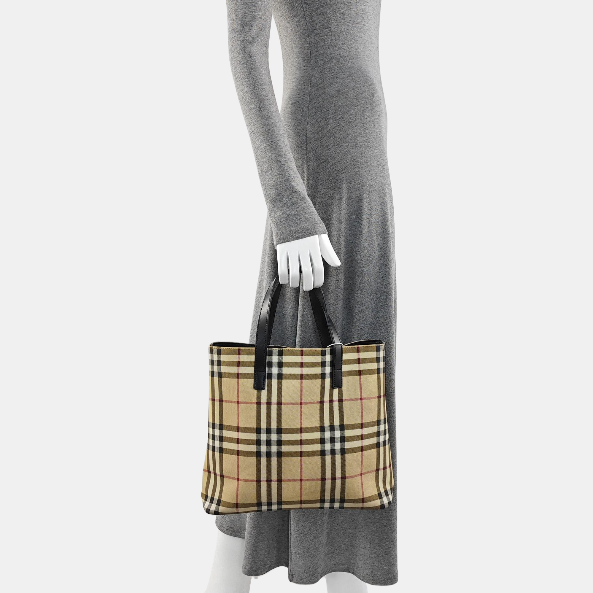 Coated Canvas Tote Bag Beige