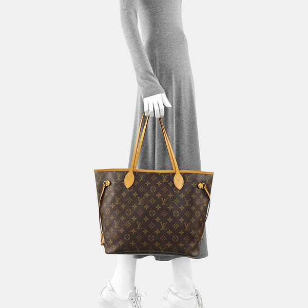 NEVERFULL MM Monogram Coated Canvas Brown